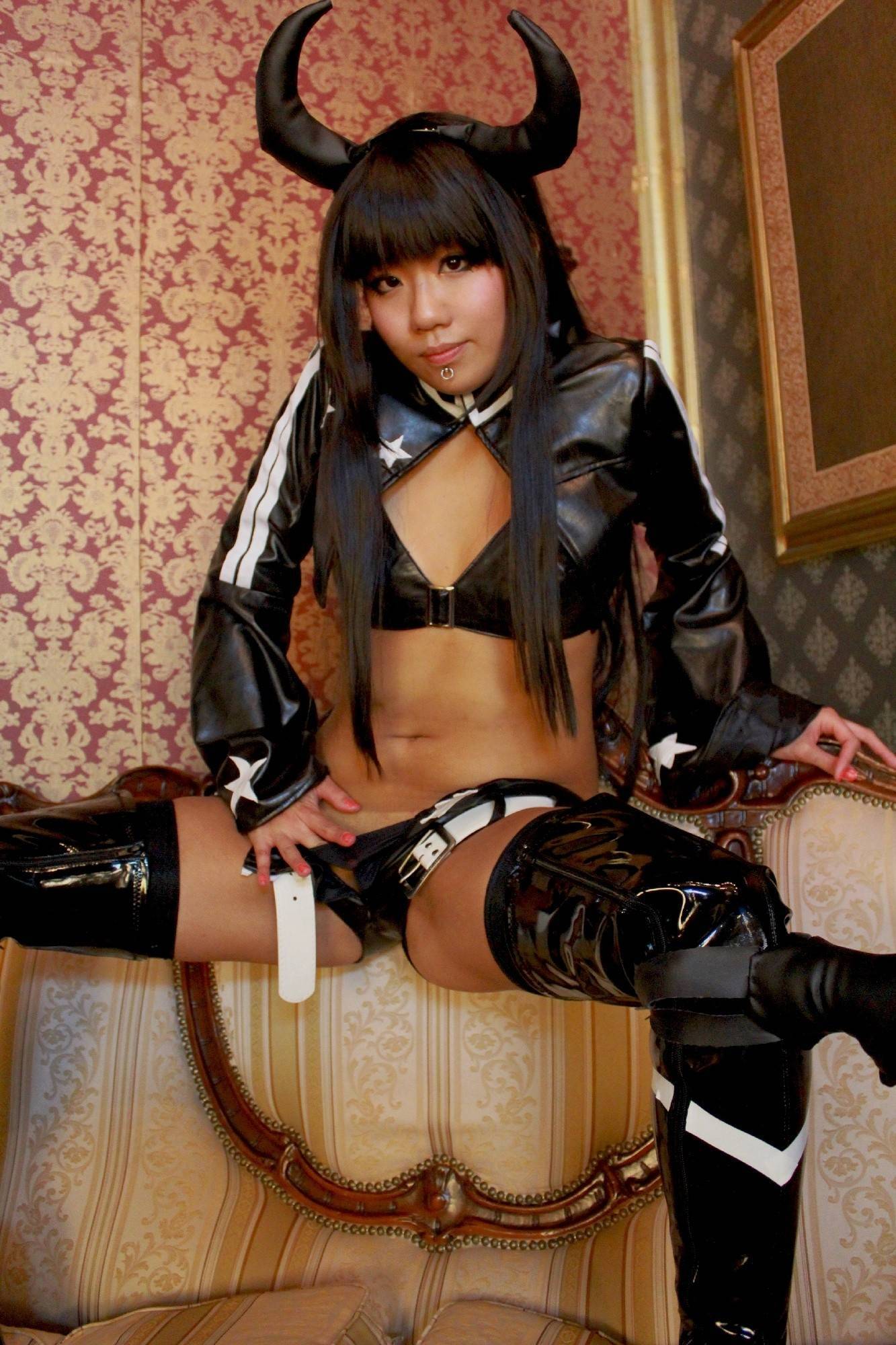 [Cosplay] Black Rock Shooter Small tits Cosplayer